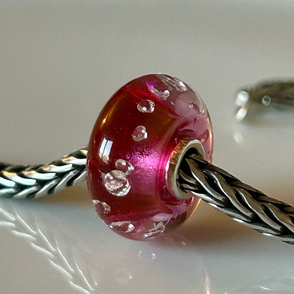 TROLLBEADS Pink Diamond Bead LAA 925S Preowned, Perfect!